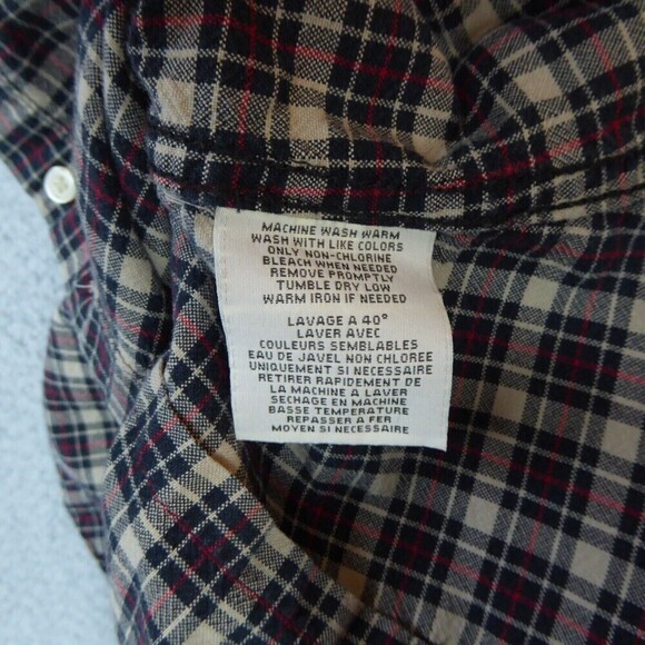 Ralph Lauren Denim & Supply Shirt Womens Small Black Tan Flannel RL Tomboy - Picture 6 of 7